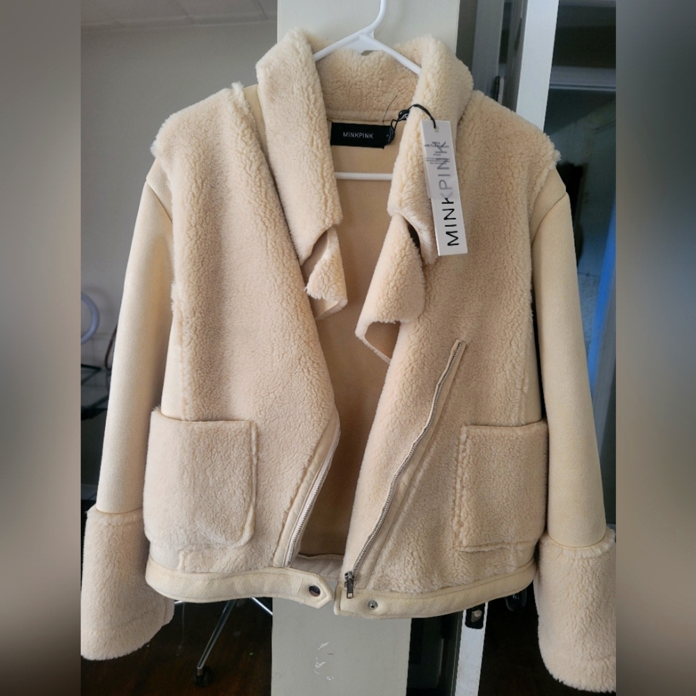 Nwt Minkpink sherpa jacket
